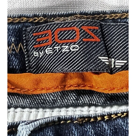 ETZO Men's Biker Moto Slim Skinny Ripped Distressed Denim Jeans 34x32 7520 - Picture 2 of 15